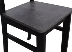 Zestaw stół 120x80 z 4 krzesłami M002-4 Czarny/Beton