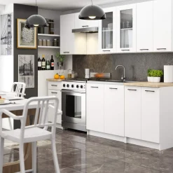 Zestaw szafek kuchennych z witryną OLIWIA 2.4m H720