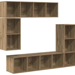 Zestaw szafek RTV 4 szt. dąb artisan 37 x 37 x 142.5 cm