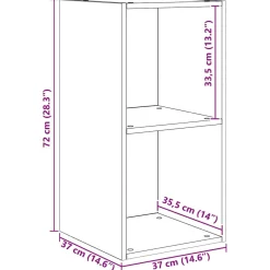 Zestaw szafek RTV 4 szt. dąb artisan 37 x 37 x 142.5 cm