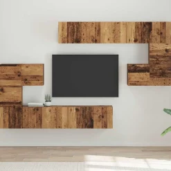 Zestaw Szafek RTV Szafka pod Telewizor Meblościanka Brąz 30.5 x 30 x 30 cm