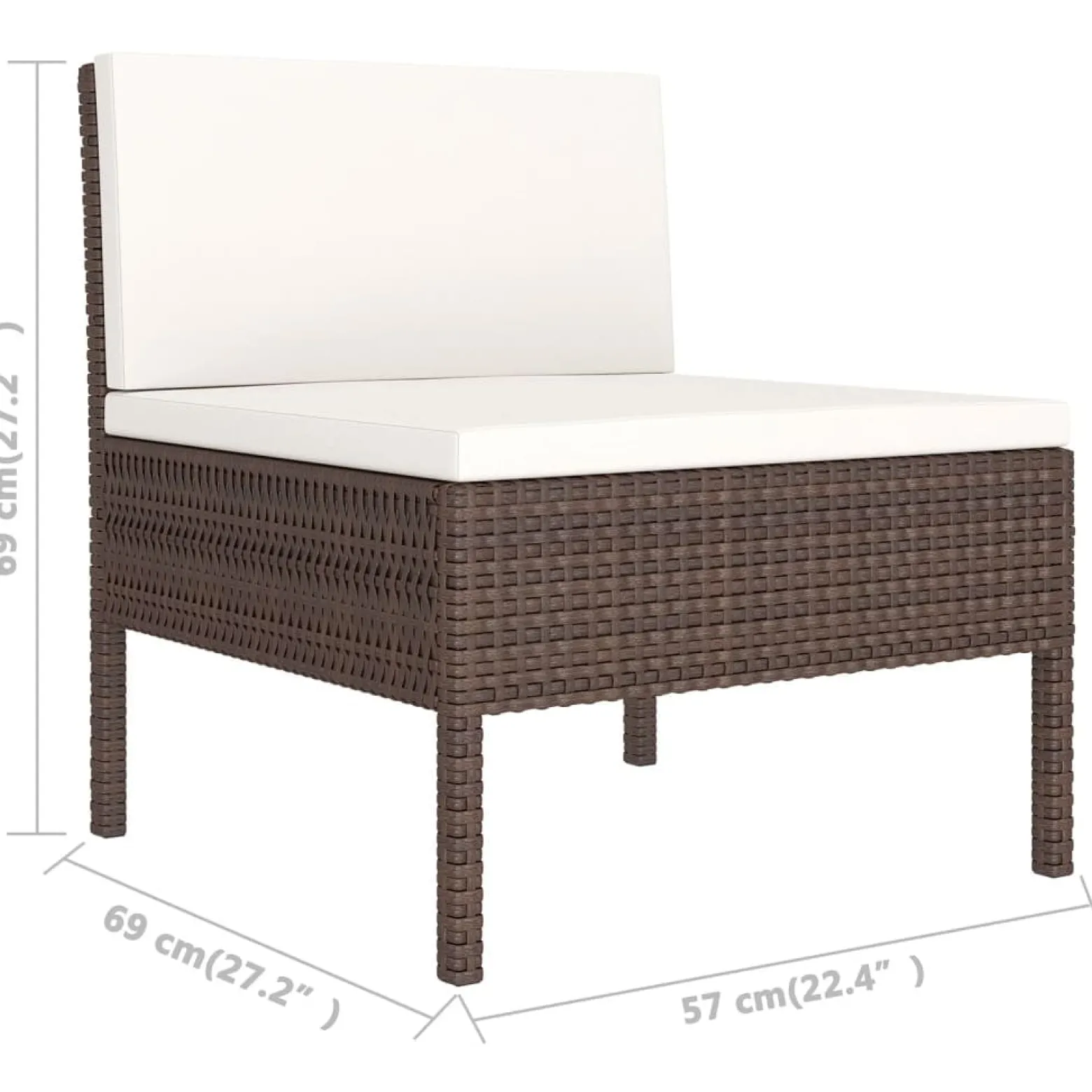 Zestaw wypoczynkowy do ogrodu Brąz Technorattan 2x narożna + 3x sofa