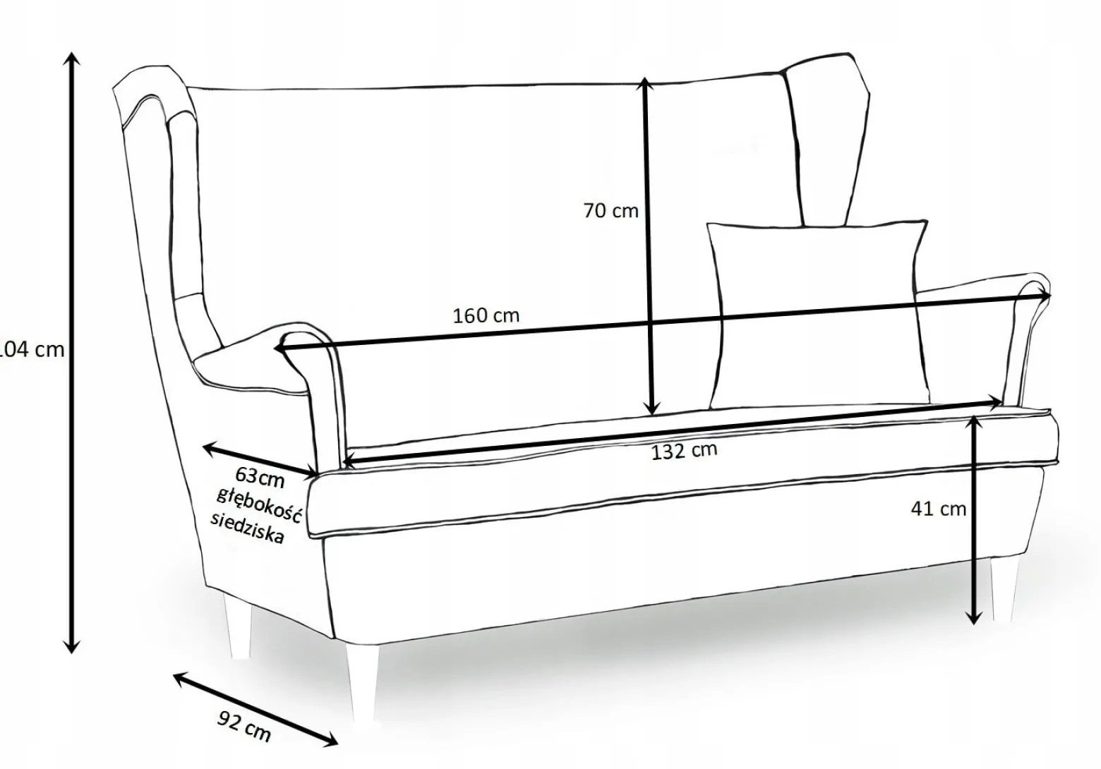Zestaw wypoczynkowy mebli uszak ARI sofa fotele Family Meble