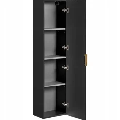 Zestaw ADEL BLACK z Szafka 80 cm z umywalką SMILE