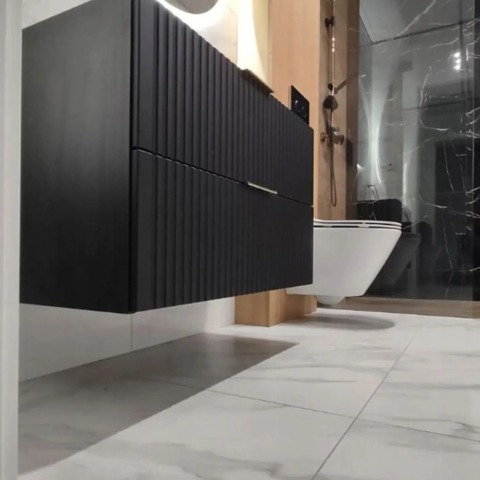 Zestaw łazienkowy 80 cm ADEL czarny