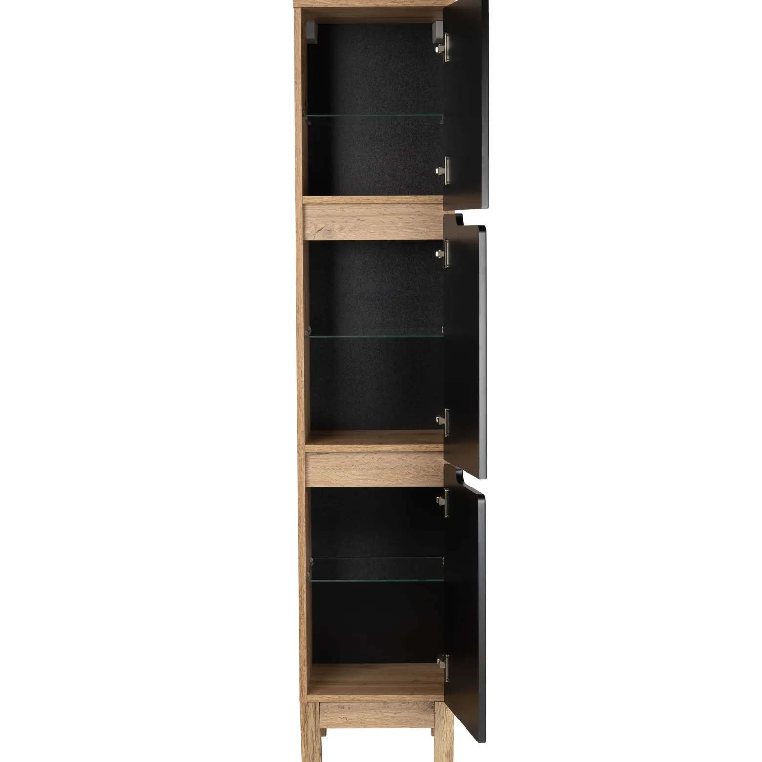 Zestaw Łazienkowy 60cm 2D Alma Słupek Dąb Wotan / Czarny Mat