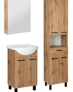 Zestaw Łazienkowy 50cm Dąb Wotan 4 Elementy