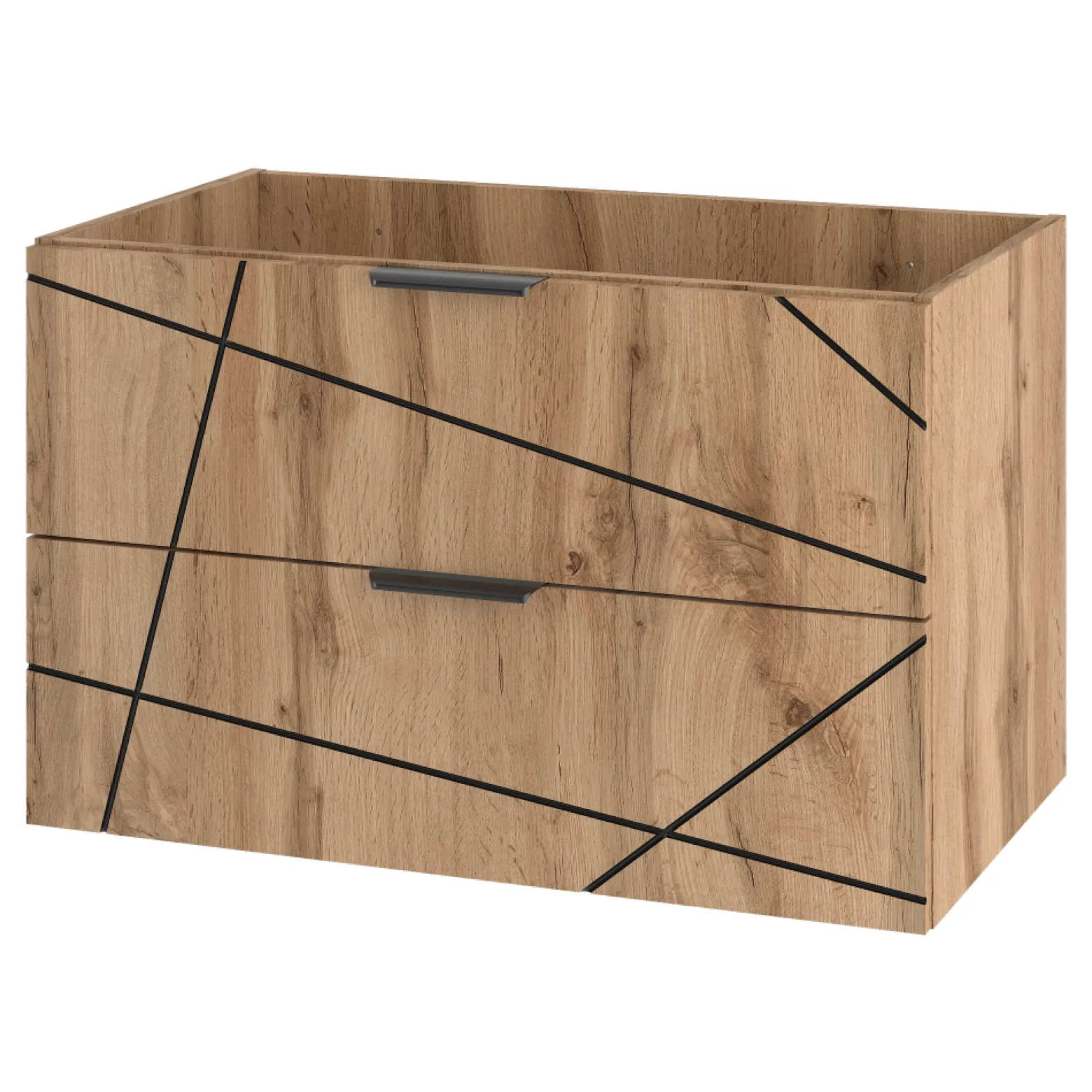 Zestaw Łazienkowy 80cm Szafka z Umywalką Dąb Wotan Wood