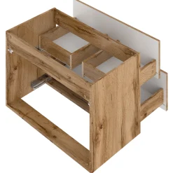 Zestaw Łazienkowy 80cm Szafka z Umywalką Dąb Wotan Wood