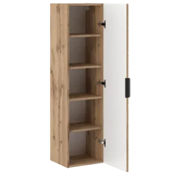 Zestaw Łazienkowy 80cm Szafka z Umywalką Słupek Dąb Wotan Wood