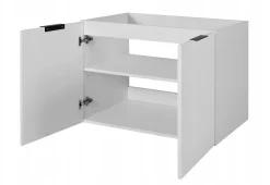 Zestaw łazienkowy szafka 120 cm biały czarny