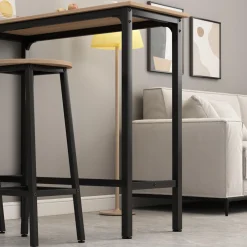 Zestaw barowy stół kuchenny + 2 krzesła hoker nowoczesny industrialny 100CM