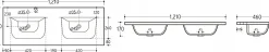 Zestaw 120 cm Podwójna Szafka ADEL OAK z umywalką SKY120
