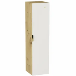 Zestaw do Łazienki 100cm Szafka z Blatem Regał Słupek Dąb Artisan / Biały