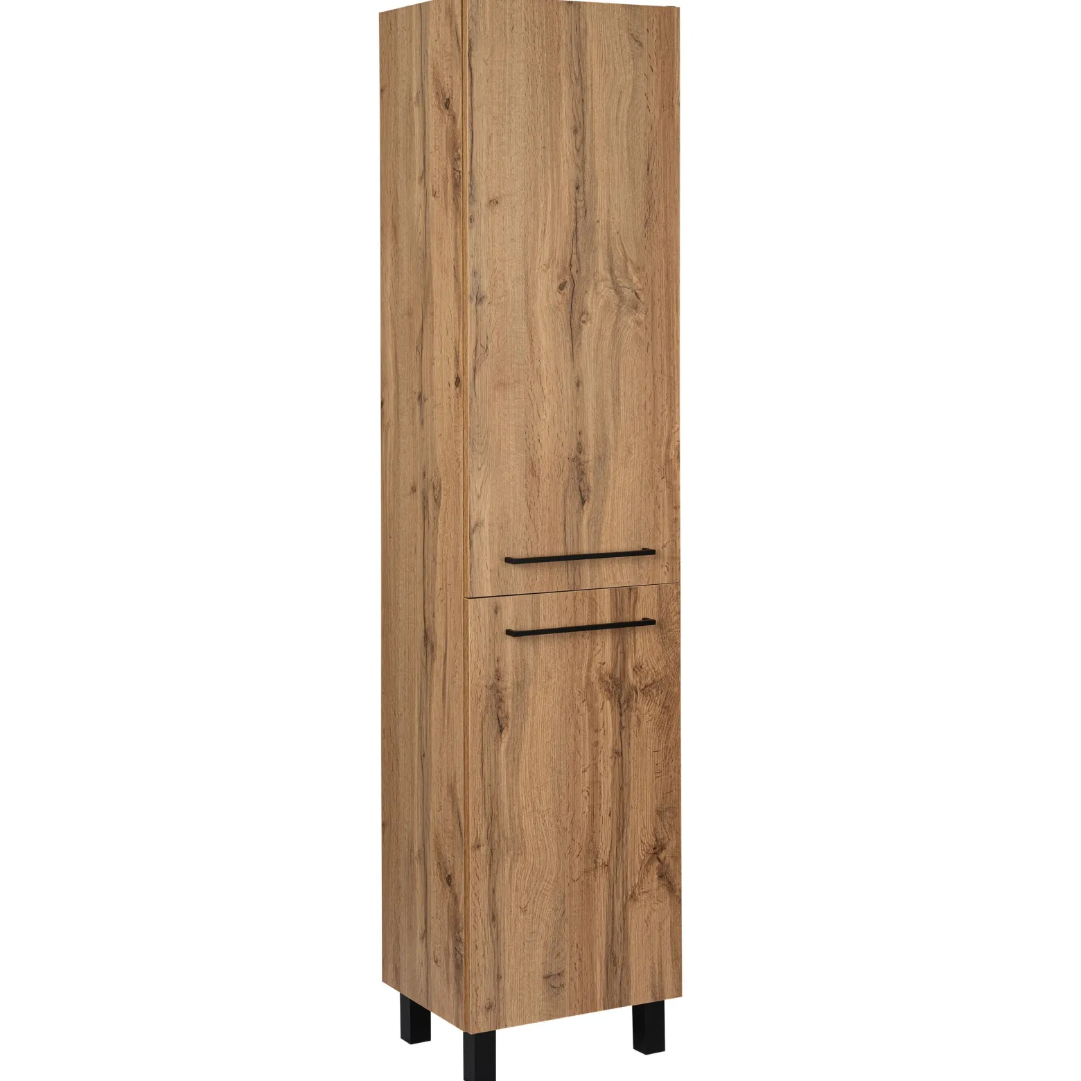 Zestaw do Łazienki 60cm Szafka z Umywalką Słupek 40cm Dąb Wotan