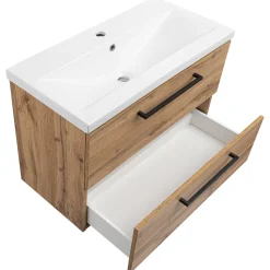 Zestaw do Łazienki 80cm Szafka z Umywalką Dąb Wotan Aster