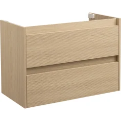 Zestaw do Łazienki 80cm Szafka z Umywalką Ryflowane Fronty Aria
