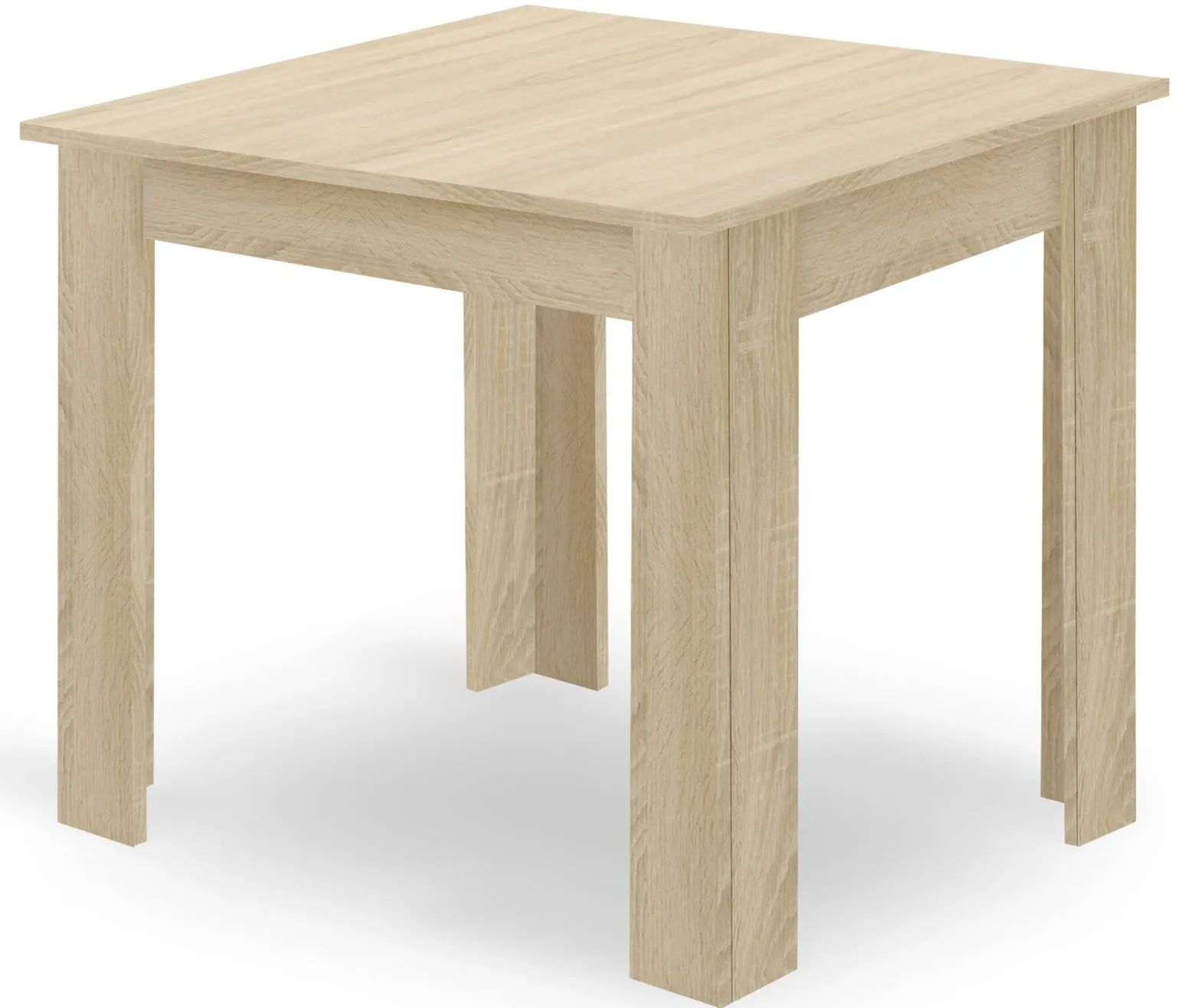 Zestaw do kuchni stół 80x80 dąb sonoma + 4 krzesła WAT szare jadalni