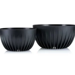 Zestaw doniczek Stripped Eco recykling czarne