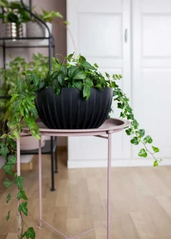 Zestaw doniczek Stripped Eco recykling czarne
