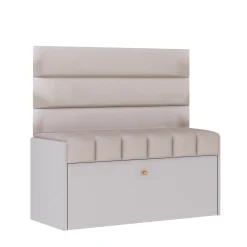Zestaw Do Przedpokoju Diana P3 Kaszmir/Beż/Złoty 90X40X90 Cm Welur Beż