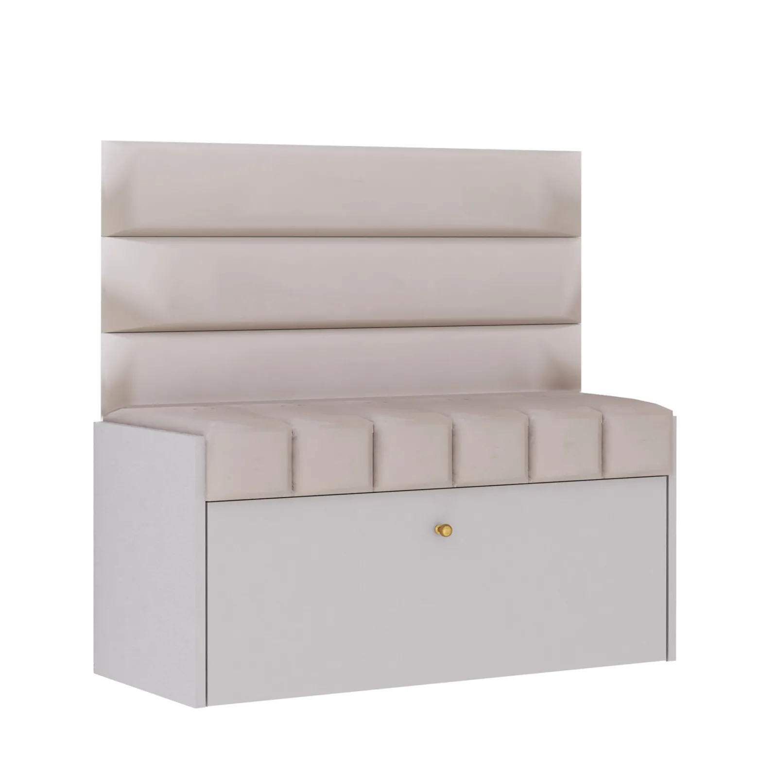 Zestaw Do Przedpokoju Diana P3 Kaszmir/Beż/Złoty 90X40X90 Cm Welur Beż
