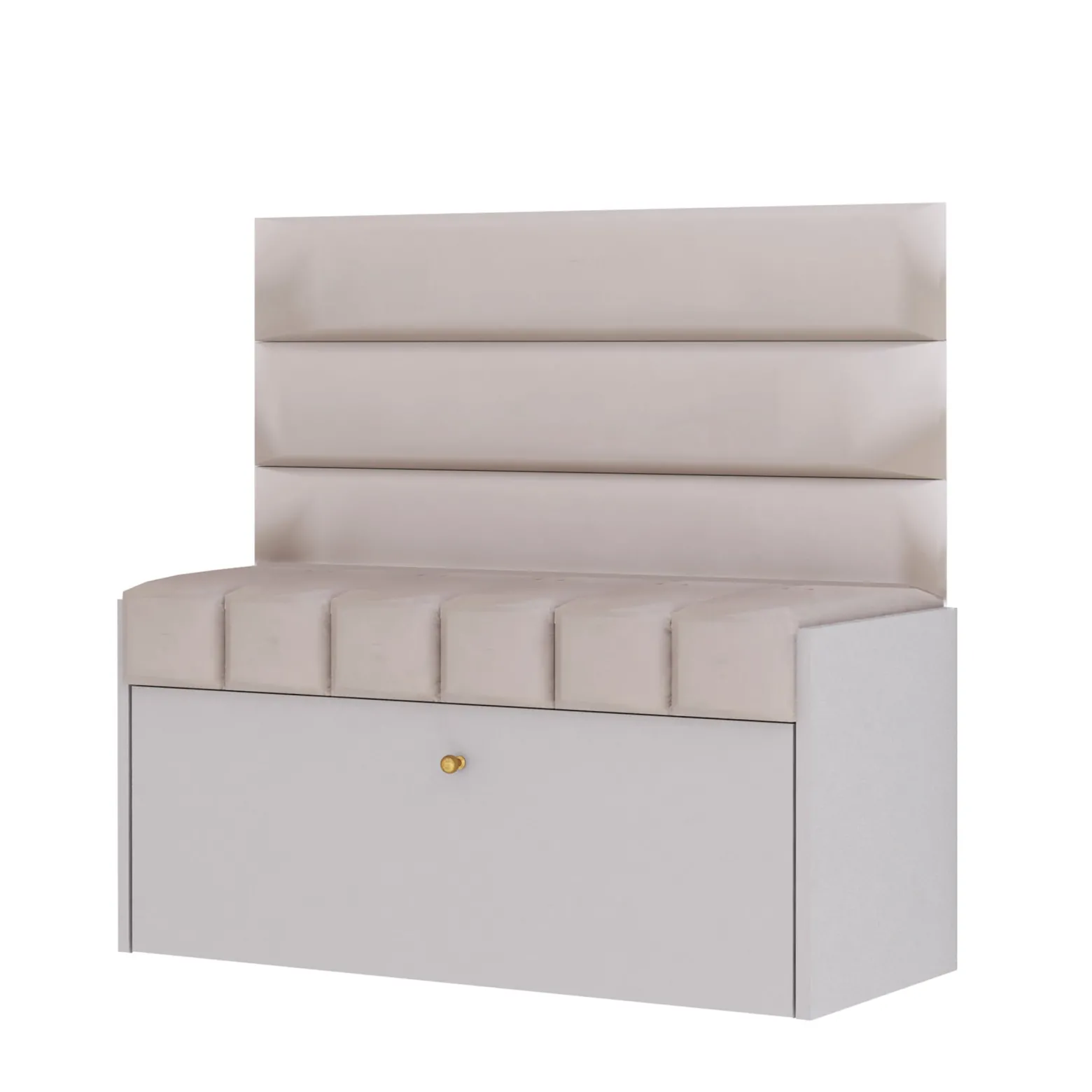 Zestaw Do Przedpokoju Diana P3 Kaszmir/Beż/Złoty 90X40X90 Cm Welur Beż