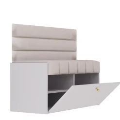 Zestaw Do Przedpokoju Diana P3 Kaszmir/Beż/Złoty 90X40X90 Cm Welur Beż