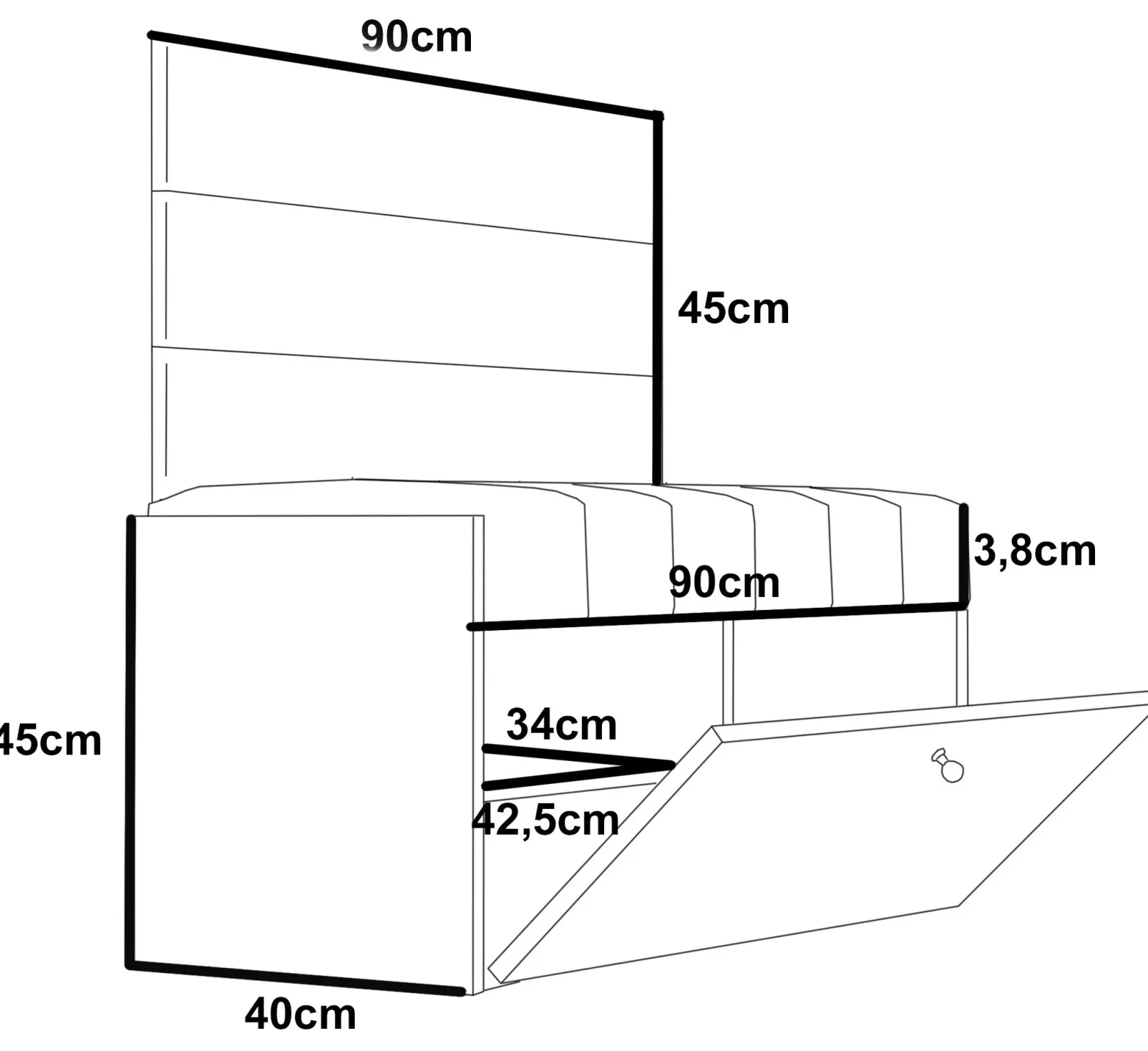 Zestaw Do Przedpokoju Diana P3 Kaszmir/Beż/Złoty 90X40X90 Cm Welur Beż