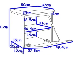 Zestaw Do Przedpokoju 1Pp8 Biały/Szary 50X37X224 Cm Welur Szary