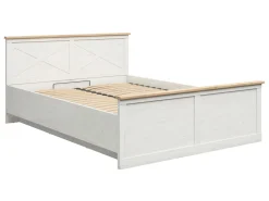 Zestaw łóżko Frija sosna andersen biała ze stelażem i materacem Merida 180x200