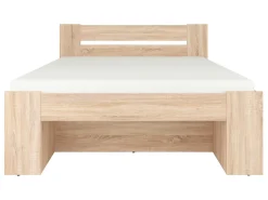 Zestaw łóżko Nepo Plus dąb sonoma ze stelażem i materacem Premia 160x200