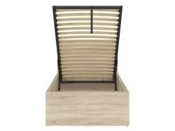 Zestaw łóżko Tetrix dąb sonoma ze stelażem i materac Mimas 90x200