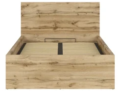 Zestaw łóżko Tetrix dąb wotan ze stelażem i materac Mimas 120x200