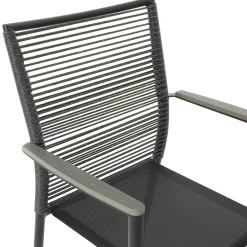Zestaw 2 krzeseł ogrodowych aluminiowych di volio Asti - Szare