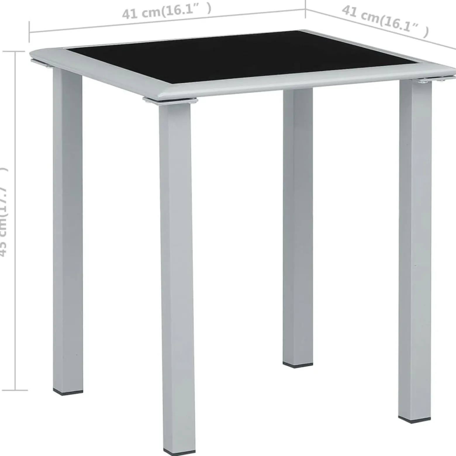 Zestaw Leżaków Czarny Aluminium vidaXL