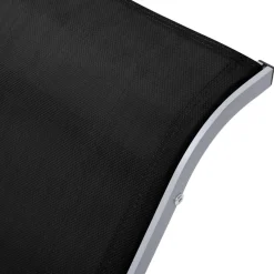 Zestaw Leżaków Czarny Aluminium vidaXL