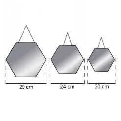 Zestaw 3 luster dekoracyjnych