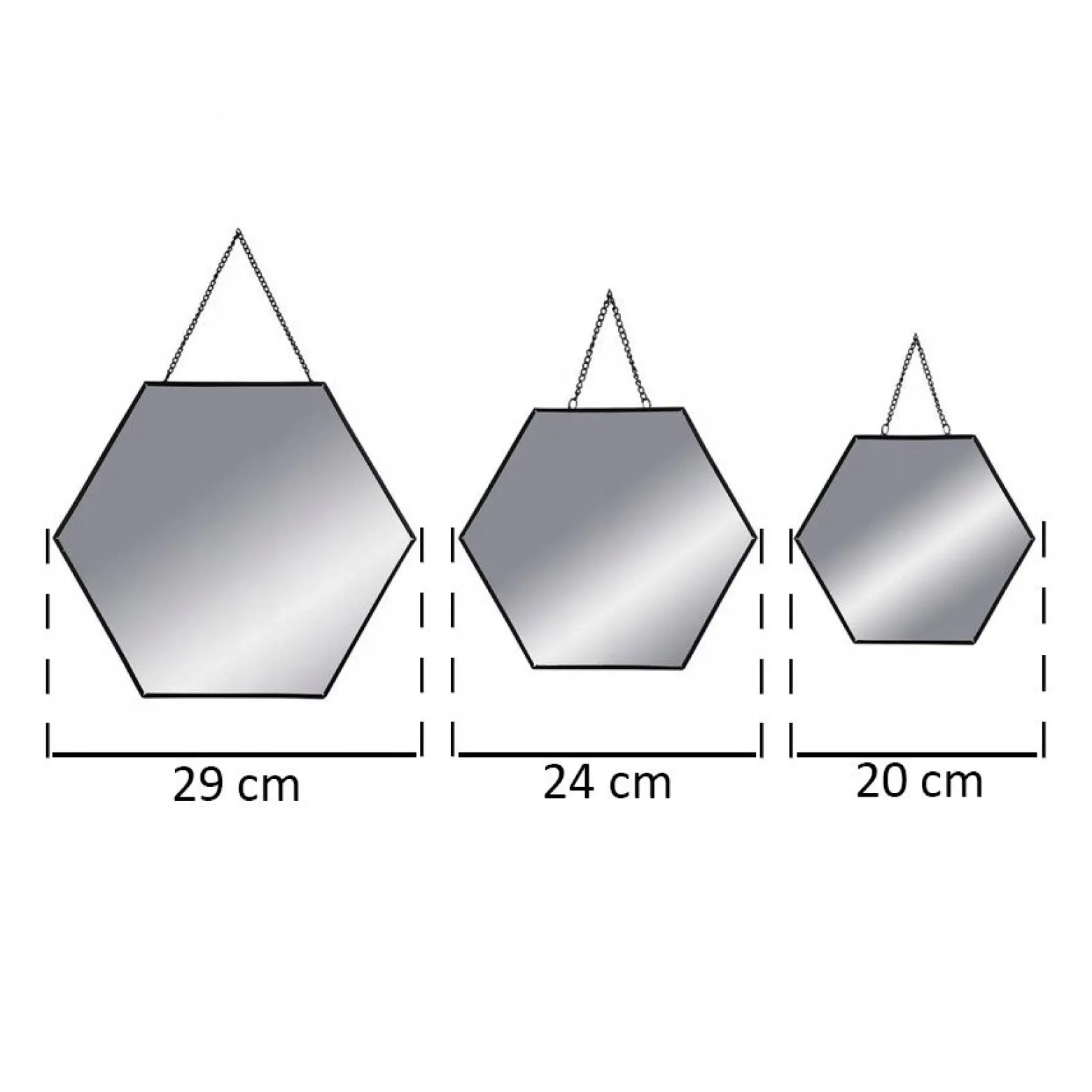 Zestaw 3 luster dekoracyjnych