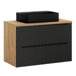 Zestaw mebli łazienkowych 90cm z umywalką nablatową Trust Ocean Black