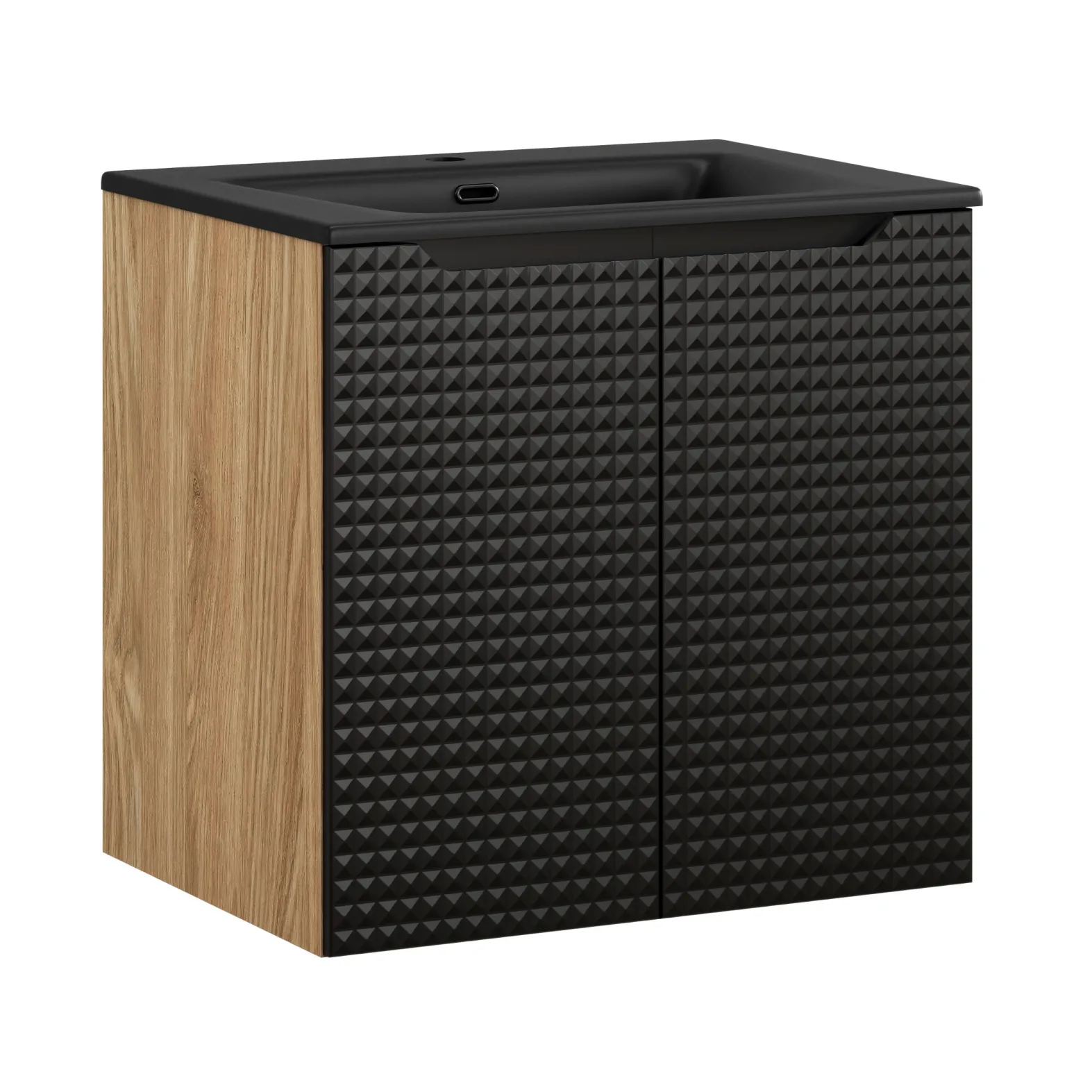 Zestaw mebli łazienkowych 60cm z umywalką meblową SKY Luxor Black