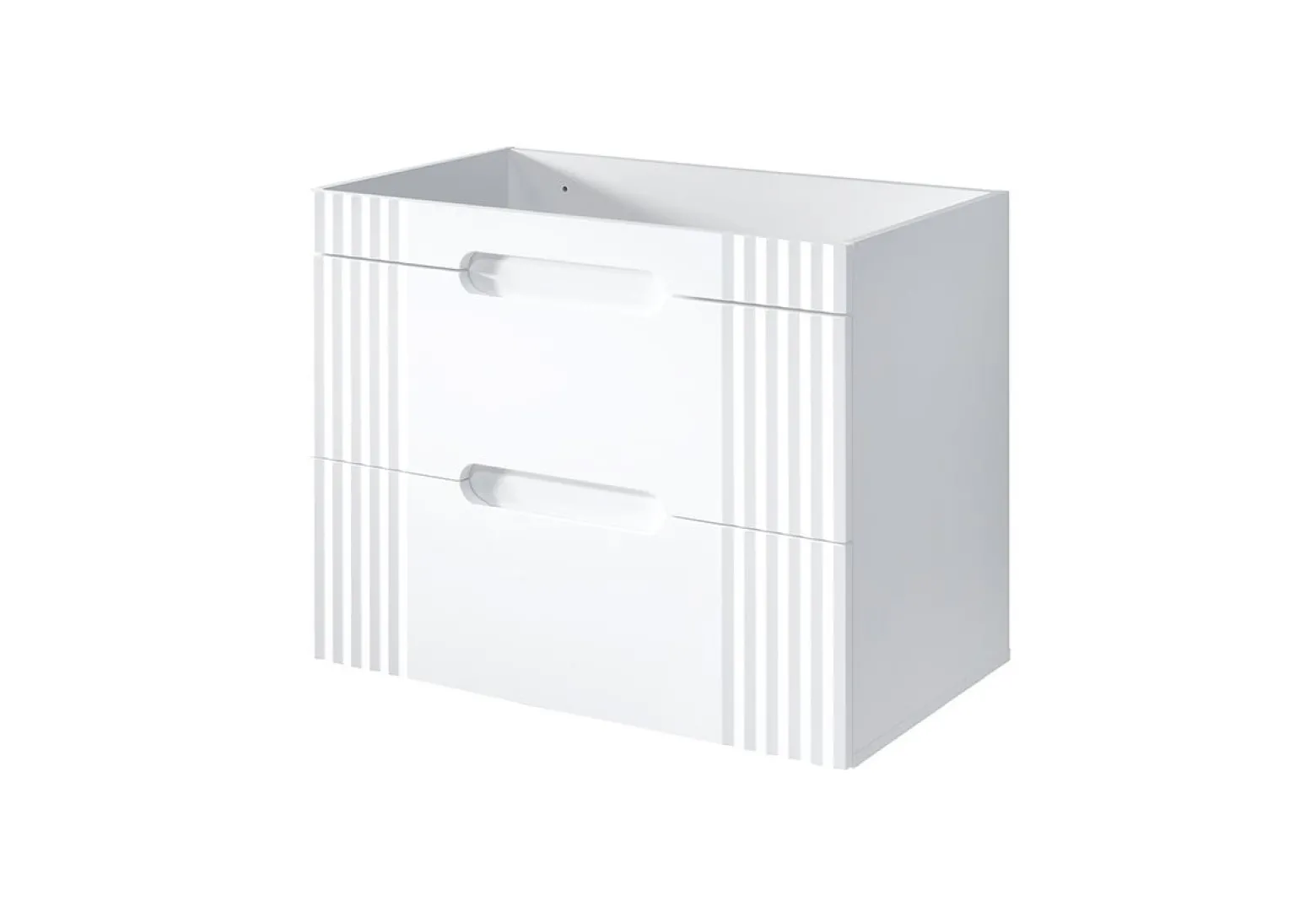 Zestaw Mebli Łazienkowych Fiji White 80 cm z Umywalką Nablatową, Szafką