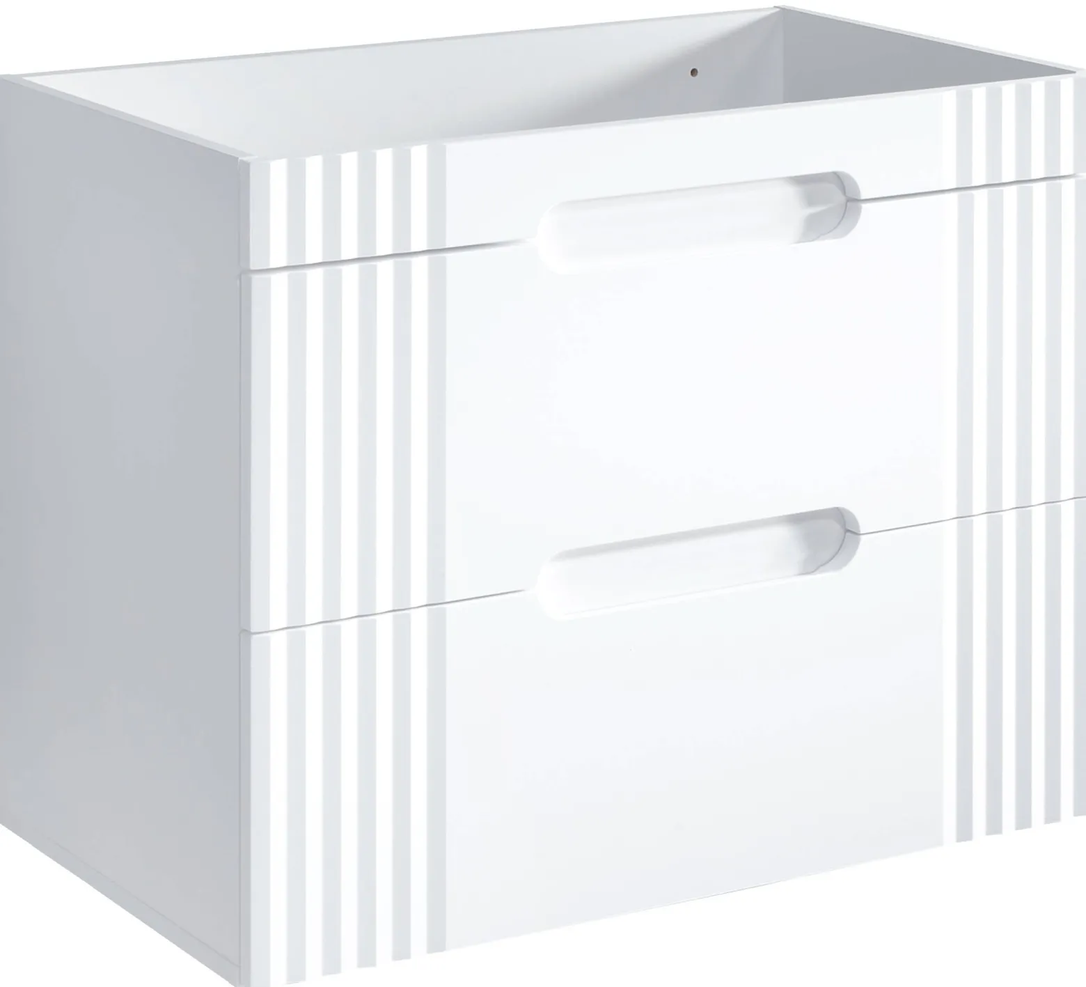 Zestaw Mebli Łazienkowych Fiji White 80 cm z Umywalką Nablatową, Szafką