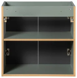 Zestaw Mebli Łazienkowych Line Reed Green 140cm z Blatem, 2 Umywalkami