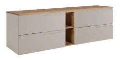 Zestaw mebli łazienkowych pod umywalkę, kaszmir / dąb Craft, 180 x 58 cm