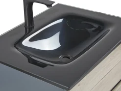 Zestaw mebli łazienkowych z umywalką 60 cm szary