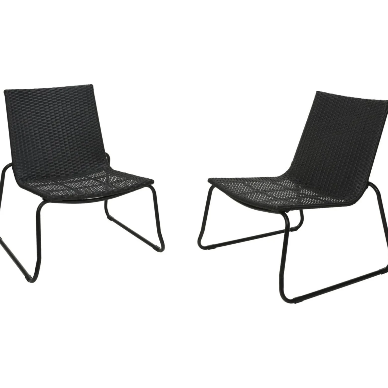 Zestaw mebli ogrodowych BELFORT 2 fotele i stolik kawowy metal rattan