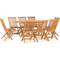 Zestaw mebli ogrodowych Brąz 160 x 80 x 75 cm Drewno tekowe Without armrest