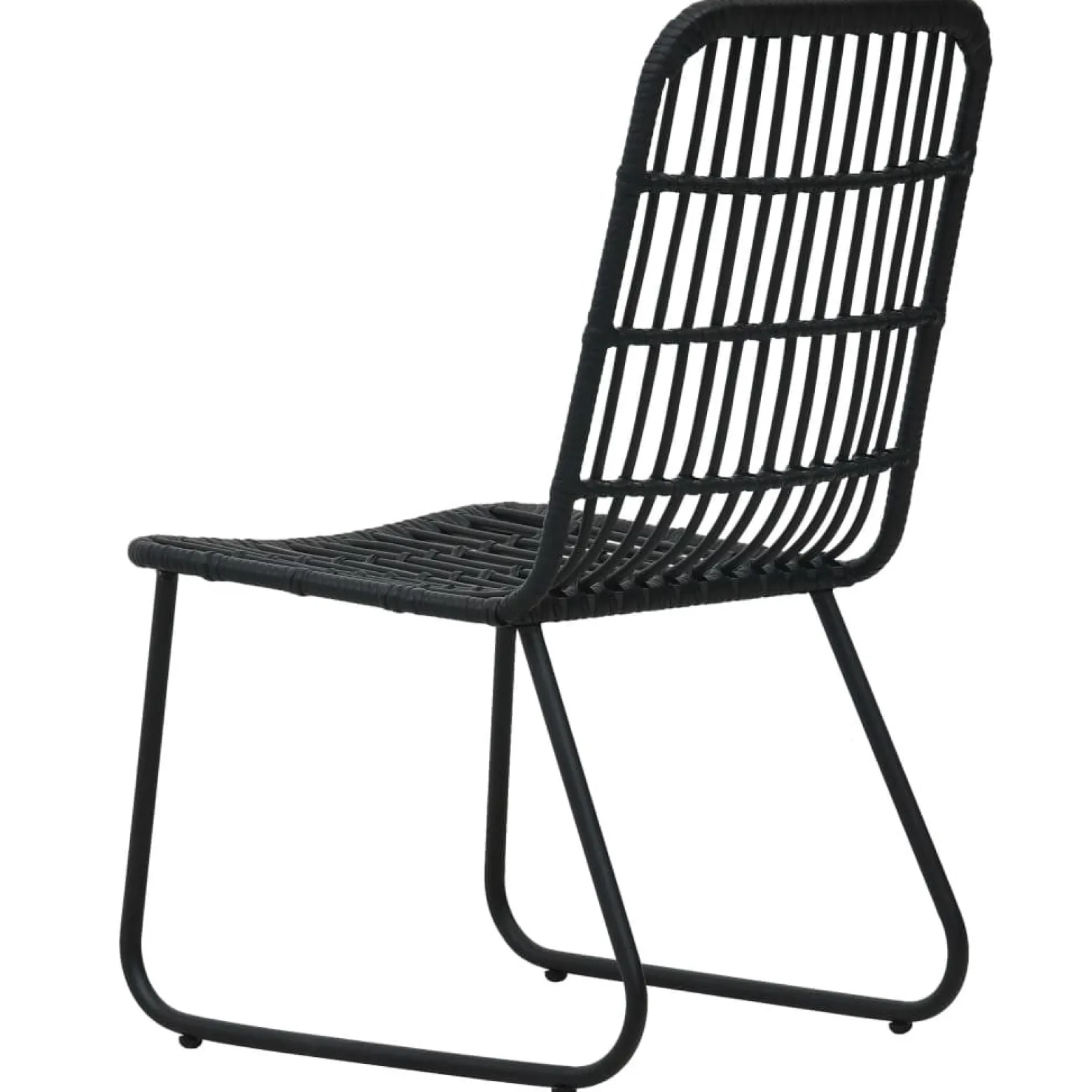 Zestaw mebli ogrodowych Czarny 190 cm table length Technorattan vidaXL