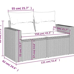 Zestaw Mebli Ogrodowych Komplet Wypoczynkowy Na Taras Balkon Ogród Rattan